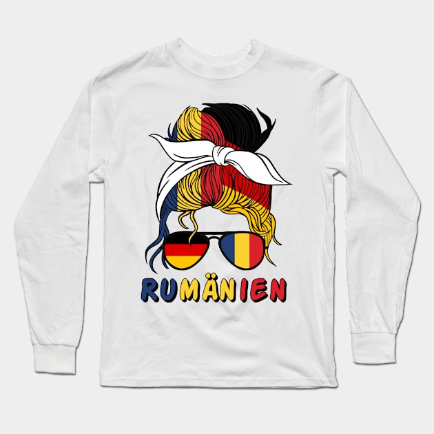 Half German Half Romanian Girl Germany Romania Long Sleeve T-Shirt by qwertydesigns